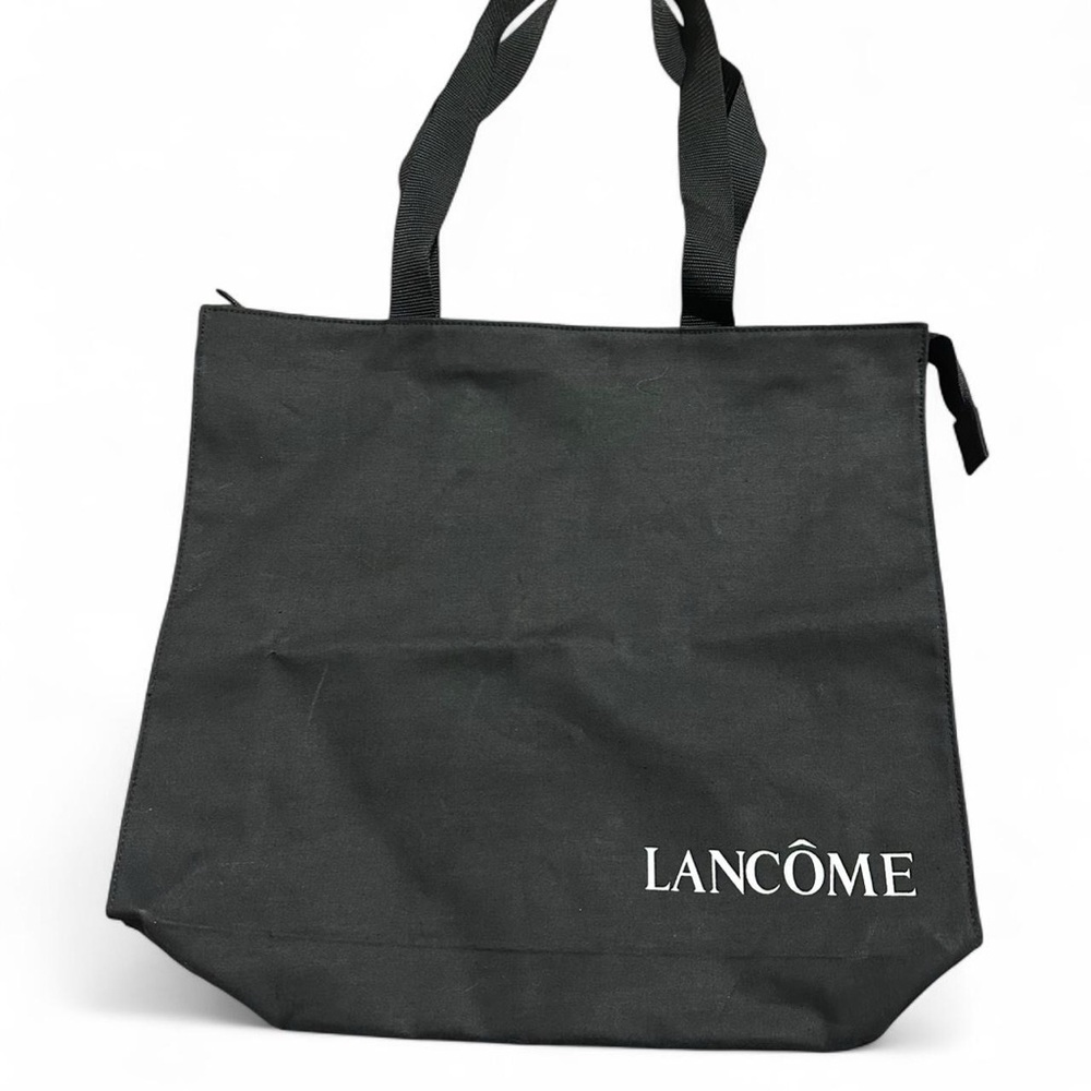 Lancôme Black Canvas Tote Bag With Zipper